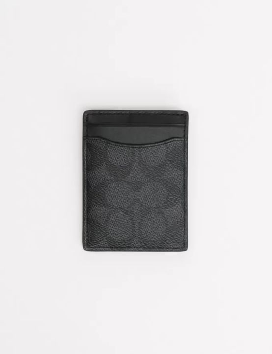 No. 9 - กระเป๋าสตางค์ Coach รุ่น Money Clip Card Case In Signature Canvas - 3