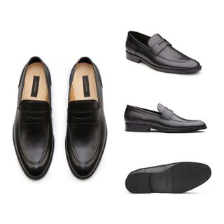No. 1 - รองเท้าหนังผู้ชาย แบรนด์ไทย Classic Penny Loafers สีดำ - 4