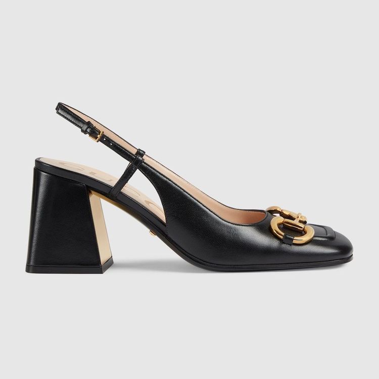 No. 4 - รองเท้าผู้หญิง GUCCI รุ่น Women's Mid-Heel Slingback With Horsebit - 2