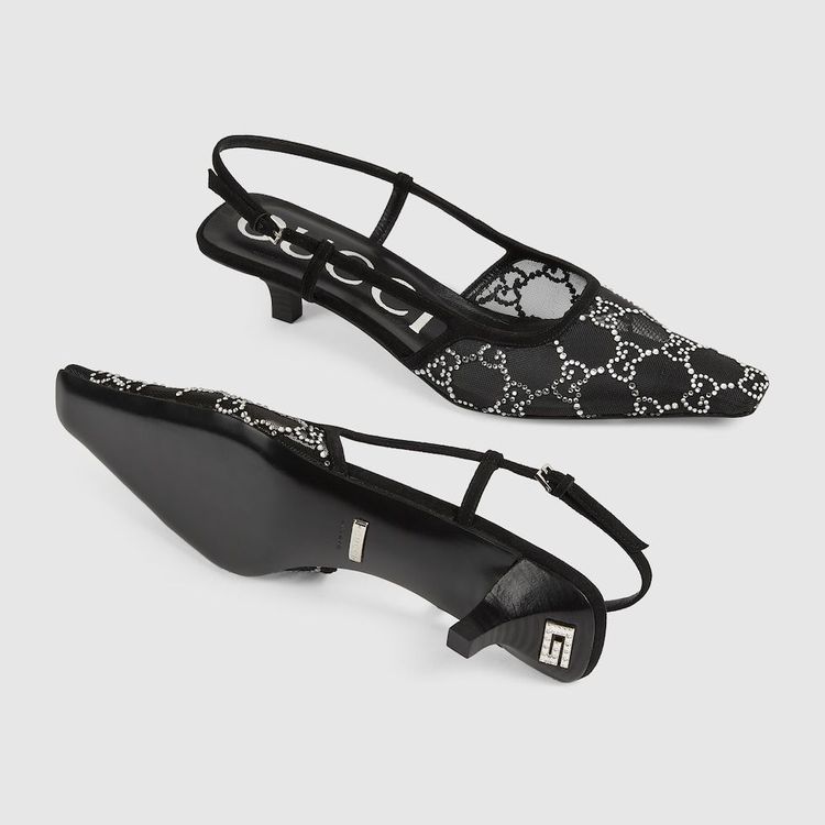 No. 7 - รองเท้าผู้หญิง GUCCI รุ่น Women's GG Slingback Pump - 3