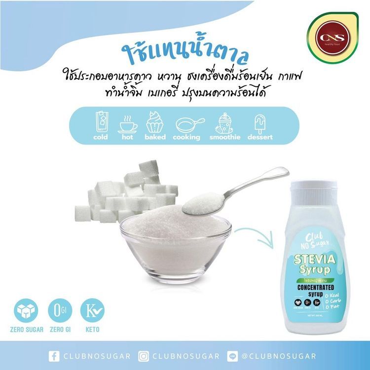 No. 6 - น้ำตาลคีโต Club no sugar ไซรัปหญ้าหวาน - 3