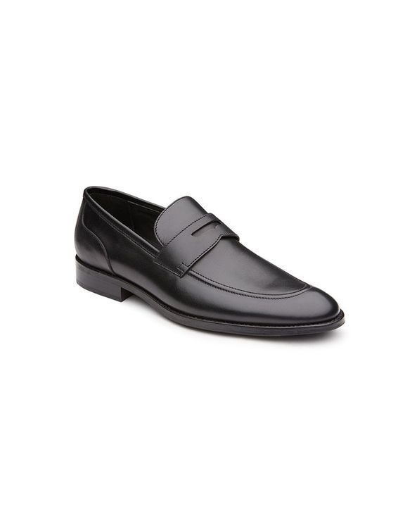 No. 1 - รองเท้าหนังผู้ชาย แบรนด์ไทย Classic Penny Loafers สีดำ - 1