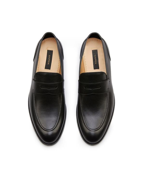 No. 1 - รองเท้าหนังผู้ชาย แบรนด์ไทย Classic Penny Loafers สีดำ - 2