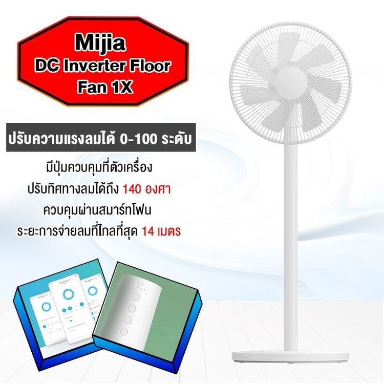 No. 4 - พัดลม Xiaomi รุ่น Mijia Standing Fan 1X - 1