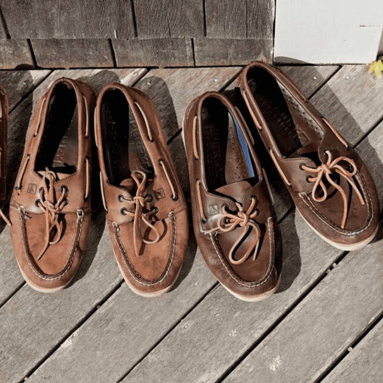 No. 1 - รองเท้า Boat Shoes สีน้ำตาล - 1