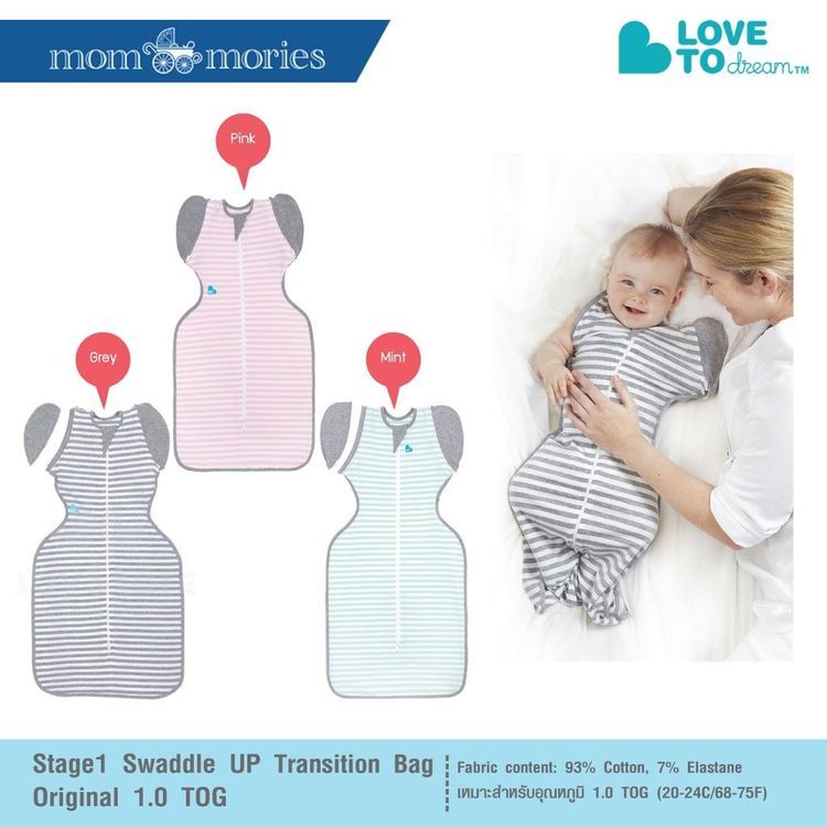 No. 1 - ผ้าห่มเด็กทารก Stage2 Swaddle UP™ Transition Bag Original 1.0 TOG - 1