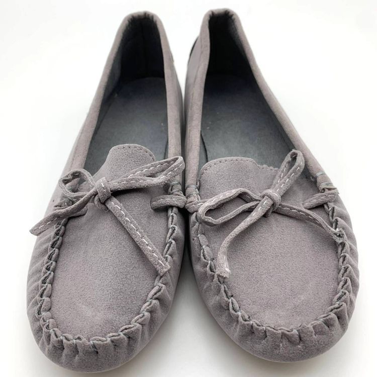 No. 3 - รองเท้า Loafer ผู้หญิง Split Suede Faux Fur Loafers - 2